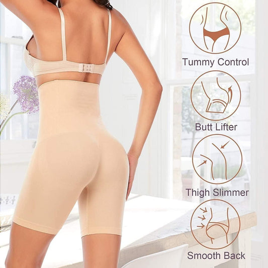 4-in-1 Shaper - Quick Slim Shape Wear Tummy, Back, Thighs, Hips - Black/Efffective Seamless Tummy Tucker